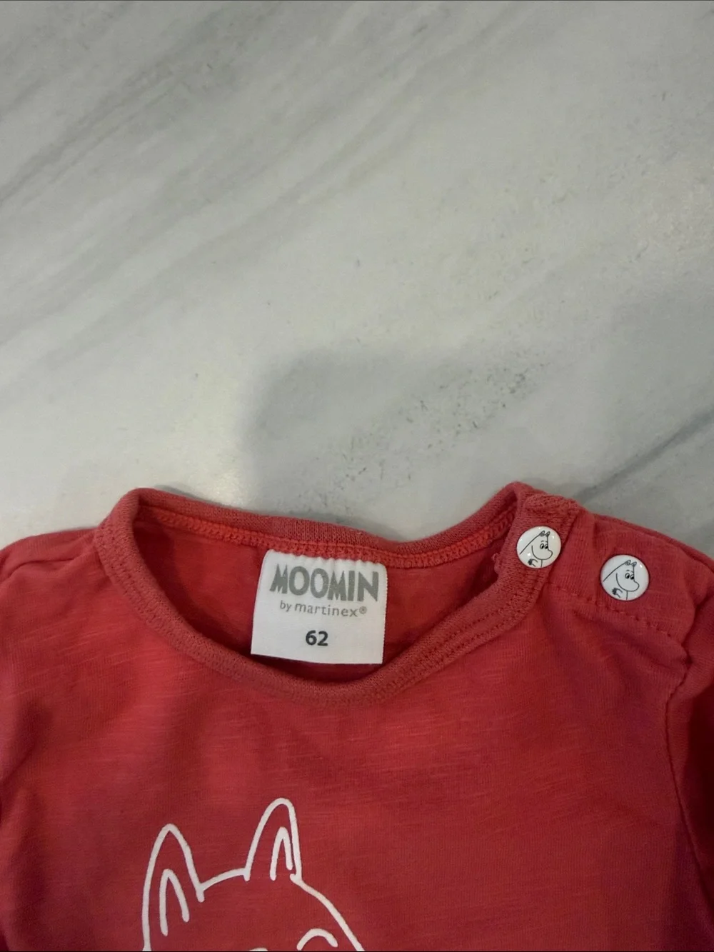 Moomin by Martinex Red Baby One-Piece with Moomin Character Size 0-3M/62cm